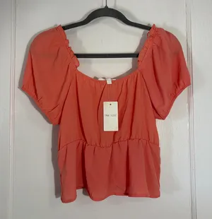 Pink Rose Summer Top Coral thumbnail 2