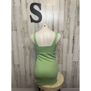 Lotto Lime Green Square Neck Mini Dress Womens Size Small S Activewear Athleisur thumbnail 3