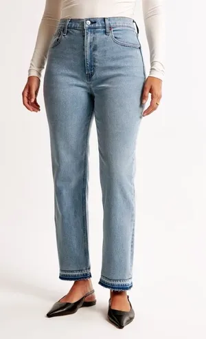 Abercrombie Jeans Ultra High-Rise Ankle Straight Curve Love thumbnail 1