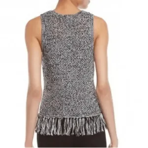 Rebecca Minkoff Sleeveless Knit Fringe Top Small thumbnail 11
