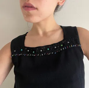 Knit Beaded 90s Top Black thumbnail 5
