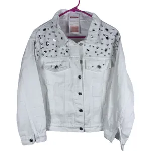 NWT Women’s White Jean Jacket Embellished Western Trucker‎ - Small thumbnail 7
