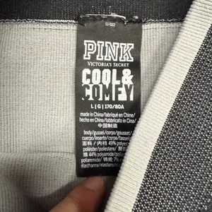 Pink Victorias Secret Cool & Comfy Leggings Black Grey Colorblock Large S1-022 thumbnail 2