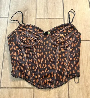 Leopard Print Bustier Corset Top thumbnail 1