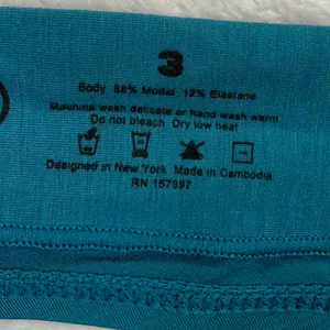 CUUP The Plunge Mesh Bra 32B and Thong Size 3 Set‎ Turquoise Teal NWT thumbnail 15