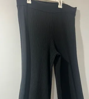 Aerie Women's Black Stretch Ribbed Pants Sz XL thumbnail 1