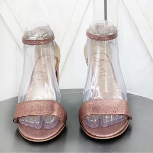 Sam Edelman Yaro Metallic Block Heel Ankle Strap Sandals Copper Pink 7‎ thumbnail 3