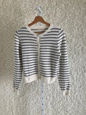 MAY BERRIES WOMEN'S SOFT STRIPED CARDIGAN~SIZE SMALL thumbnail 4