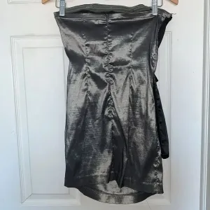 Cray Silver Black Strapless Bow Dress Size M thumbnail 3