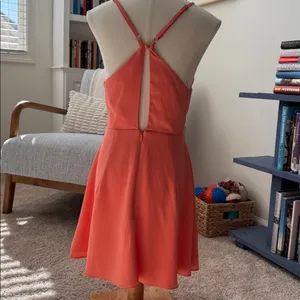 Revolve Superdown: Liliana Tie Front Dress in Tangerine thumbnail 4
