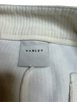 🤍 Varley Aberdeen Straight Leg Pant Cord Sweat Cream Medium 🤍 thumbnail 7