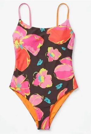 NWT Maaji Reversible Floral & Ombre One Piece Swimsuit Size Small thumbnail 1