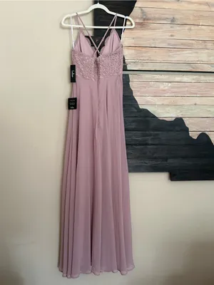 Lulus Madalyn Dusty Lavender Lace Maxi Dress Lace Bodice Spaghetti Strap thumbnail 7