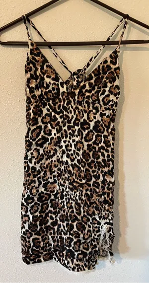 Aerie Women’s Leopard Print Slip Dress thumbnail 1
