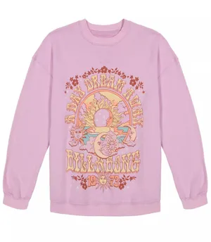 Billabong Light Pink Graphic Crewneck Sweatshirt Medium thumbnail 1