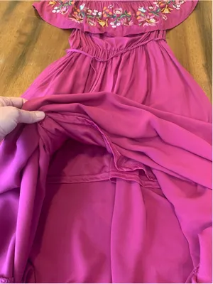 Davi & Dani Embroidered Maxi Dress Pink Size S thumbnail 5