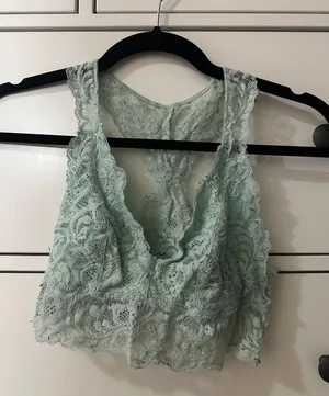 Aerie teal lace bralette thumbnail 1