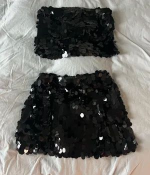 Muche & Muchette Black Sequence skirt set thumbnail 1
