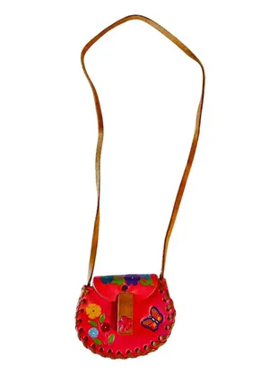 Tiny Leather Crossbody Purse – Girls Mini / Pill Purse thumbnail 1