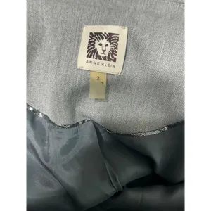 Anne Klein Heather Gray Two Button Blazer and Straight Leg Pants Suit Set Size 2 thumbnail 9