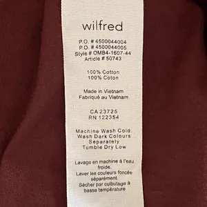 Wilfred Aritzia Women's Burgundy Cropped Top size Small thumbnail 6