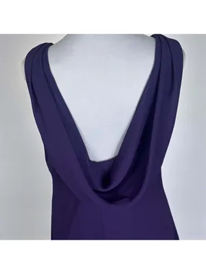 Rhapsody Purple Sleeveless Formal Gown with Beaded Bodice – Size M thumbnail 7
