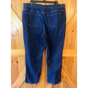 Land’s End Womens Sz 18 Dark Wash Blue Jeans Straight Leg Denim (1491) thumbnail 3