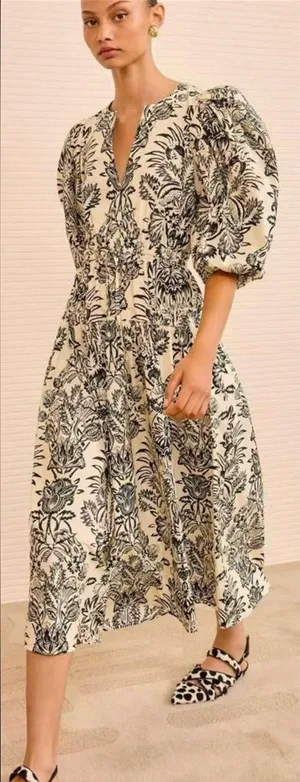 Ulla Johnson Harriet puff-sleeve midi dress 2 thumbnail 1