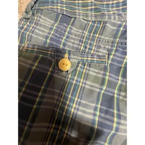 Levis Tab Twills Plaid Shorts Blue Green Yellow Cotton Flat Front women's size 6 thumbnail 6