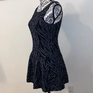 Free People Movement Zebra Print Chenille Textured Drop Waist Mini Dress Si… thumbnail 9