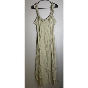 And Now Crushed Oregano Sleeveless Ruffle Maxi Dress Size Large NWT thumbnail 2