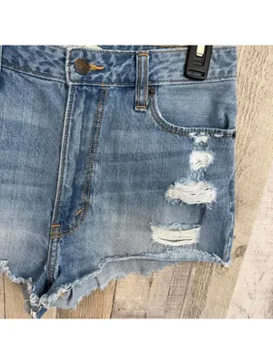 Abercrombie & Fitch Women's Size 2 W26 Distressed Denim Cutoff Short High Rise thumbnail 5