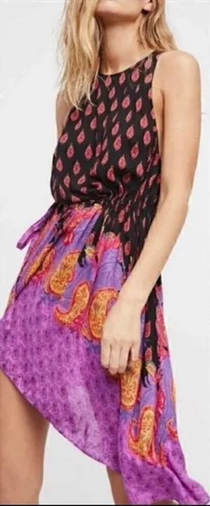 Free people asymmetrical side tie Sleeveless Dress thumbnail 1