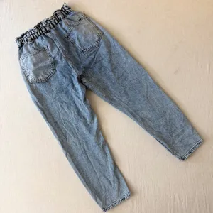 Zara Womens Size 4 Acid Wash Paperbag Waist Mom Jeans Light Blue‎ Denim thumbnail 3