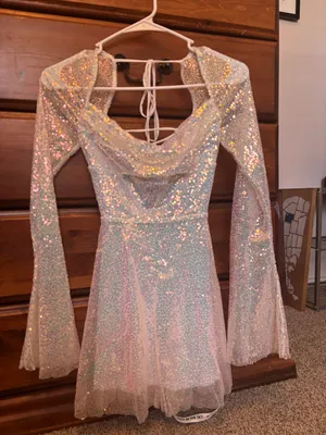 Lucy in the Sky Iridescent Sequin Flare Dress thumbnail 1