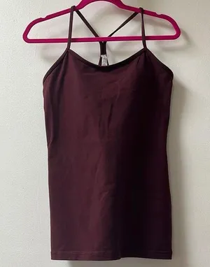 Lululemon | Power Y Tank Top Women's Size 10 Maroon Racerback thumbnail 1