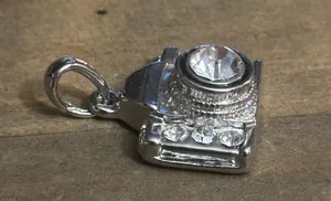 Rhinestone Camera Pendant Silver thumbnail 3
