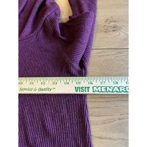 Anthropologie Maeve Burgundy Cowl Neck‎ Oversize Sweater Size XS Women Modern thumbnail 6