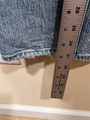 Abercrombie & Fitch 90s straight ultra high rise classic Blue denim SZ 6 Regular thumbnail 5