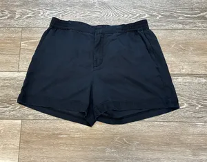 A New Day Sz M Navy Blue Shorts Eladtic Back Cute & Comfy thumbnail 3