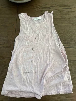 Spiritual Gangster Light Pink Celestial Graphic Tank thumbnail 1