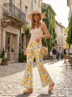We The Free Yellow Floral Boot Cut Pants thumbnail 11