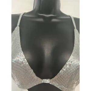 NBD Heera Gown Ivory White Chainmail Silver Metallic Cut Out Maxi Dress Size S thumbnail 5