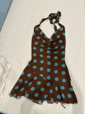 NWOT Princess Polly Polka Dot Halter Dress Size 0 thumbnail 1