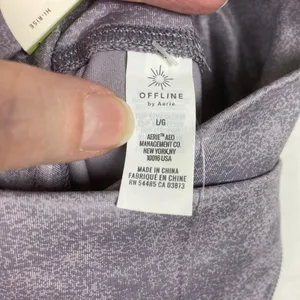 Aerie Offline Shell Purple Real Me High Waisted Crossover Leggings Sz.L NWT thumbnail 9