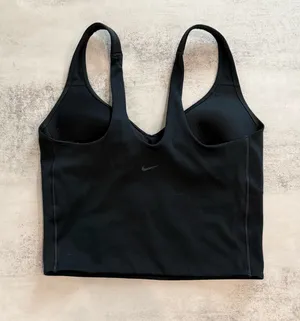 Nike Alate Medium Support Crop Tank Top Black Size S thumbnail 2
