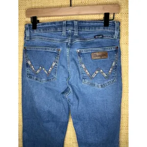 Wrangler‎ Retro Womens Mid Rise Bootcut Jeans Medium Wash Blue Size 27x32 thumbnail 4