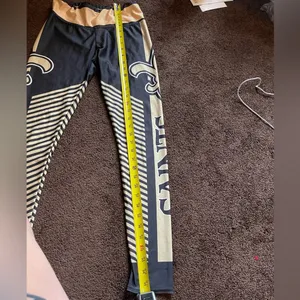 National Football League New Orleans Saints black and gold striped leggings S thumbnail 8