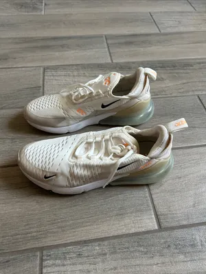 Nike Cream and Orange Air Max Running Sneakers thumbnail 4