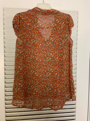 Ceres Large floral Sheer Button Up Blouse thumbnail 2